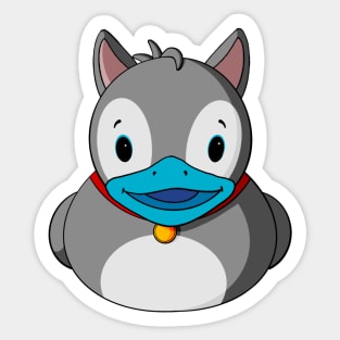 Husky Dog Rubber Duck Sticker